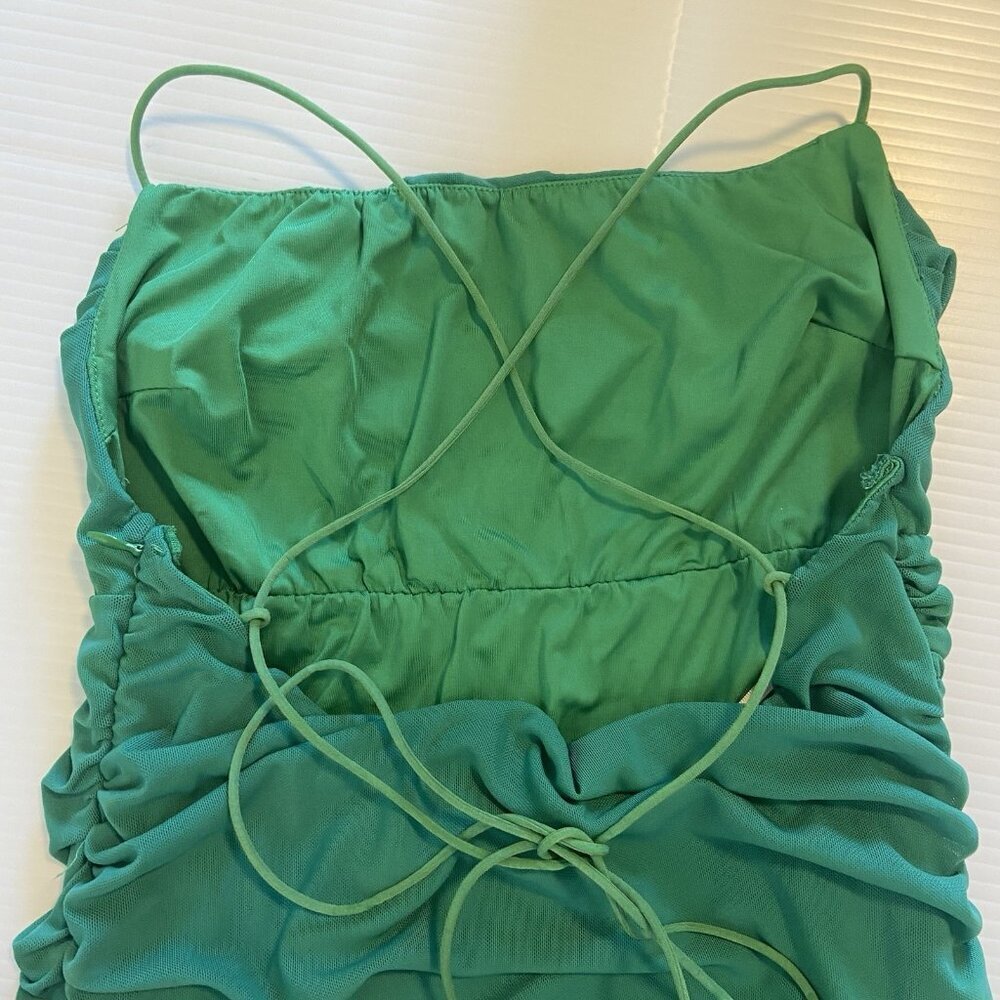 Princess Polly Singing In The Rain Green Mini Dress Size US 8 Bodycon Party Date - Picture 14 of 14